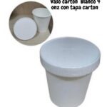 Vaso carton Blanco 4 onz con tapa carton 100 unid